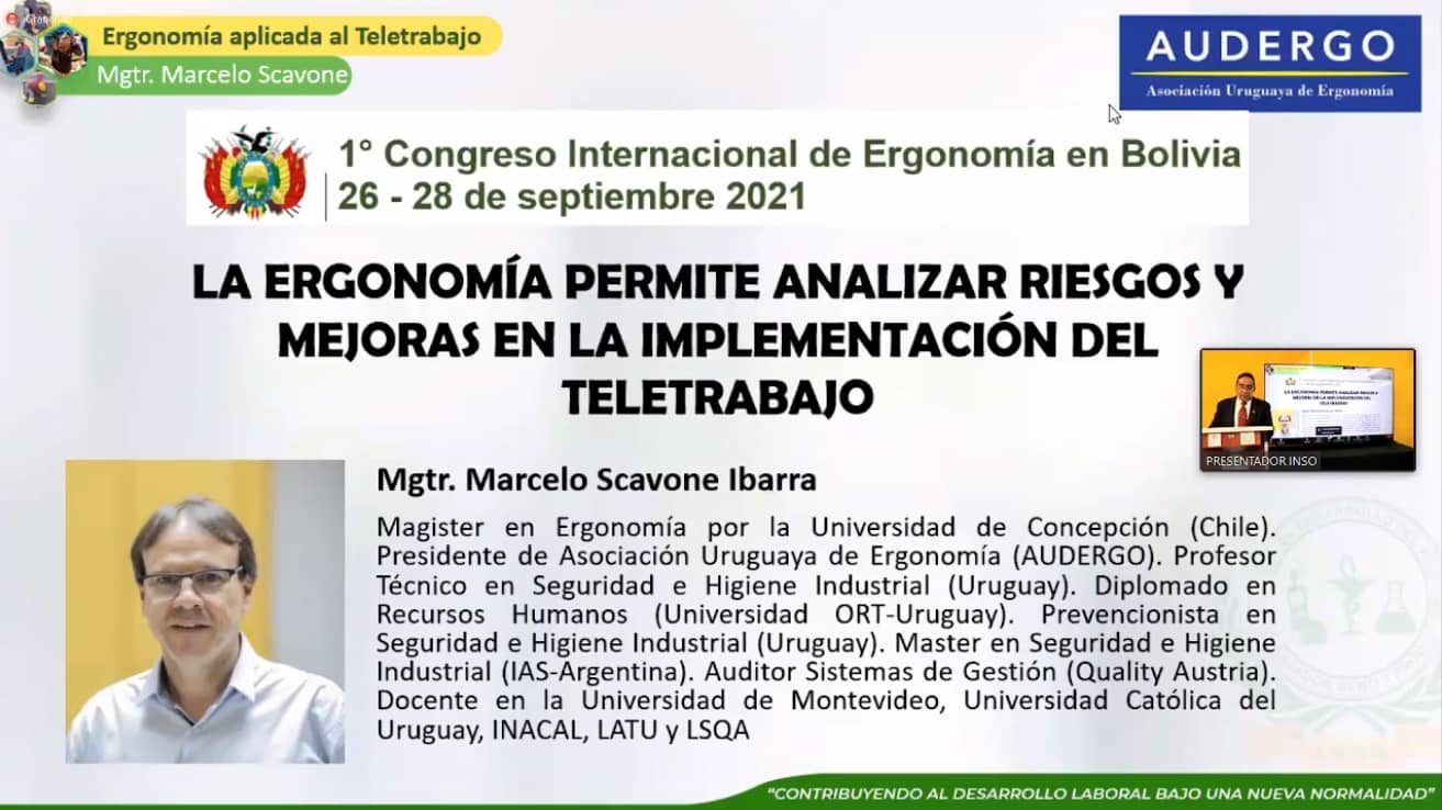 Galeria de imagenes I CONGRESO INTERNACIONAL DE ERGONOMIA EN BOLIVIA